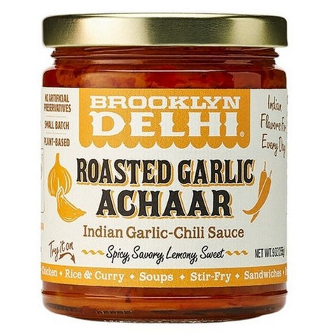 Brooklyn Delhi, Roasted Garlic Achaar Indian Chili Sauce, 9 Oz (Case Of 6)
