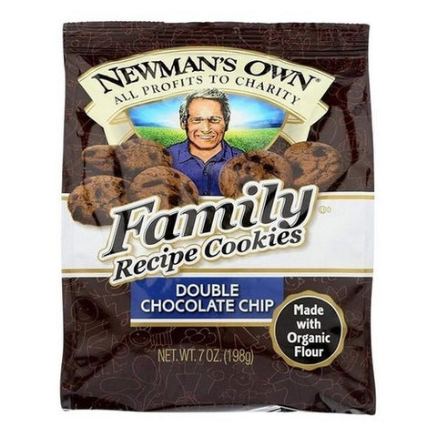 Newman's Own, Family Recipe Double Chocolate Chip Cookies Organic, 7 Oz (Case Of 6)