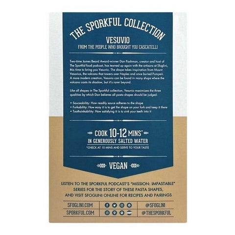 Sfoglini, Sporkful Collection Vesuvio Pasta, 16 Oz (Case Of 6)