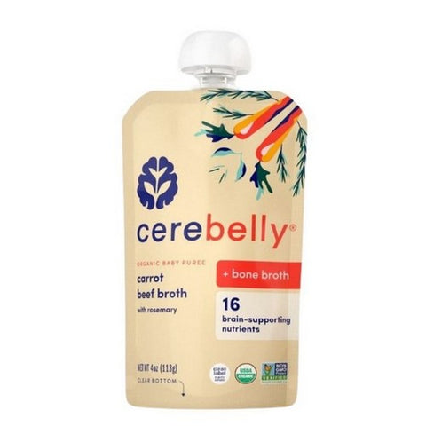 Cerebelly, Baby Puree Carrot Beef Broth, 4 Oz (Case Of 6)
