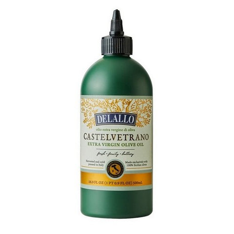 Delallo, Castelvetrano Extra Virgin Olive Oil, 16.9 Oz (Case Of 6)