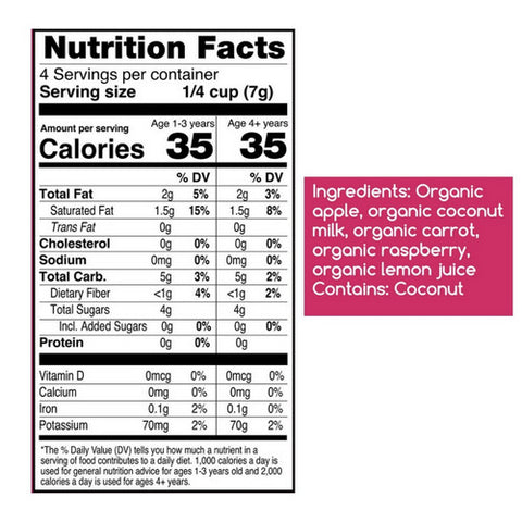 Amara, Organic Smoothie Melts Carrot Raspberry, 1 Oz (Case Of 6)