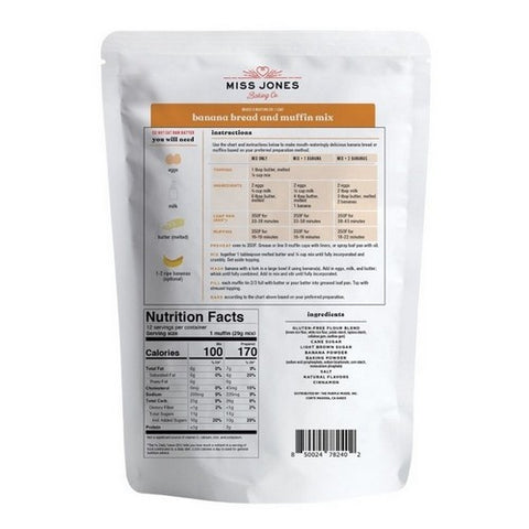 Miss Jones Baking Co, Bread And Muffin Mix Banana, 12.35 Oz (Case Of 6)