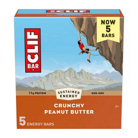 Clif Bar, Crunchy Peanut Butter Energy Bar, 2.4 Oz X 5 Count (Case Of 9) Clif Bar