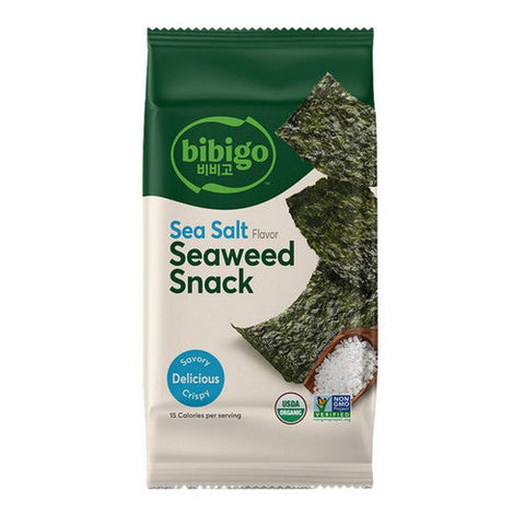 Bibigo, Sea Salt Flavor Seaweed Snacks, 0.35 Oz (Case Of 12) Bibigo