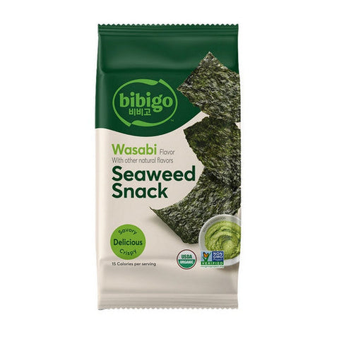 Bibigo, Seaweed Snack Wasabi, 0.35 Oz (Case Of 12) Bibigo