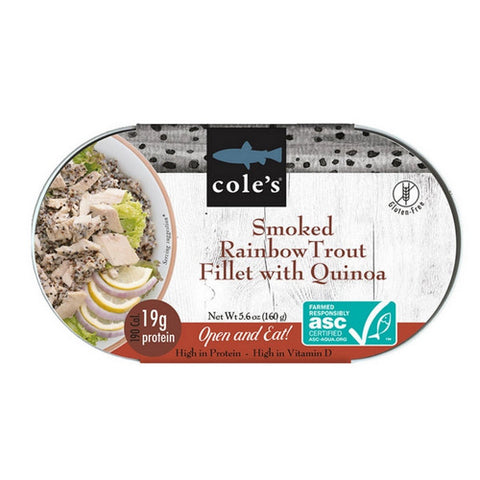 Coles, Rainbow Trout Smoked Fillet With Quinoa, 5.6 Oz (Case Of 6) Coles