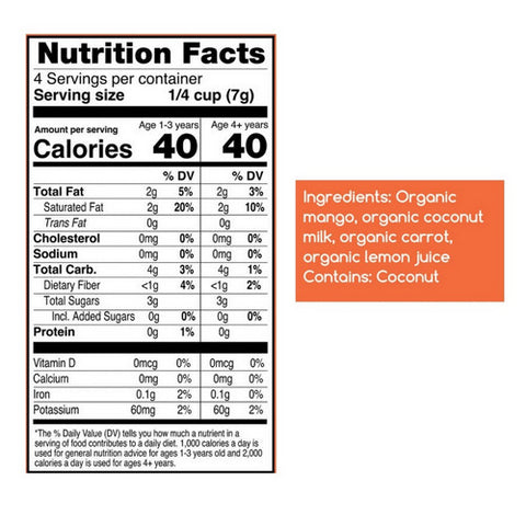 Amara, Organic Smoothie Melts Mango Carrots, 1 Oz (Case Of 6)