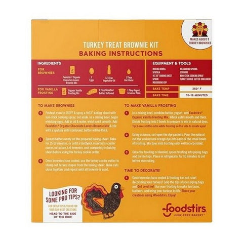 Foodstirs, Turkey Treat Brownie Kit, 20.1 Oz (Case Of 6)