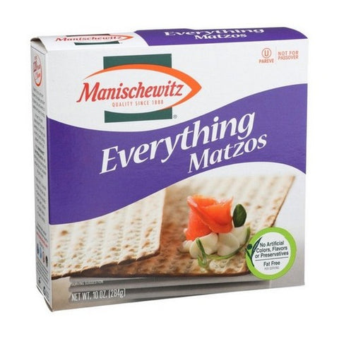 Manischewitz, Everything Matzos, 10 Oz (Case Of 12)