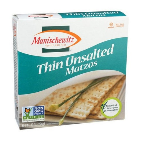 Manischewitz, Thin Matzos Unsalted, 10 Oz (Case Of 12)