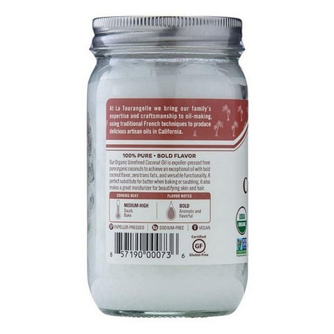 La Tourangelle, Organic Virgin And Unrefined Coconut Oil, 14 Oz (Case Of 6)