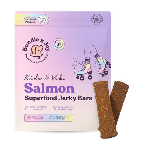 Salmon Superfood Jerky Bars Dog Treats 5 Oz (Case Of 6) by Bundle X Joy