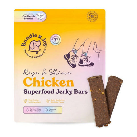 Bundle X Joy, Chicken Superfood Jerky Bars Dog Treats, 5 Oz (Case Of 6) Bundle X Joy