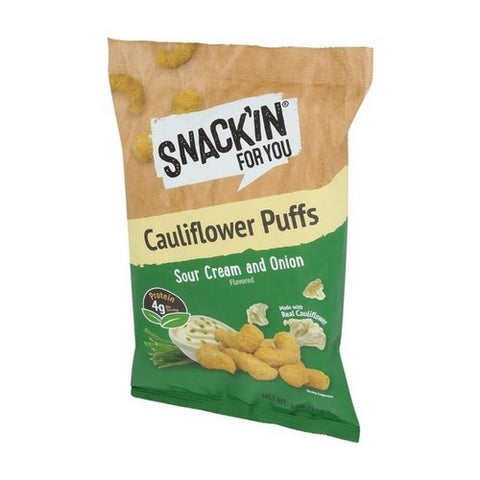 Snack In For You, Cauliflower Puffs Sour Cream And Onion, 4 Oz (Case Of 12)