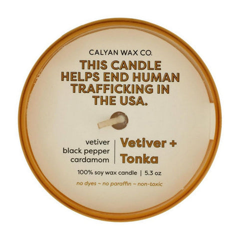 Calyan Wax Co, Vetiver Plus Tonka Soy Candle, 5.3 Oz (Case Of 6)
