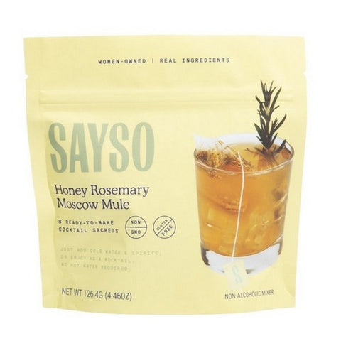 Sayso, Honey Rosemary Moscow Mule Cocktail Mix, 4.46 Oz (Case Of 6)