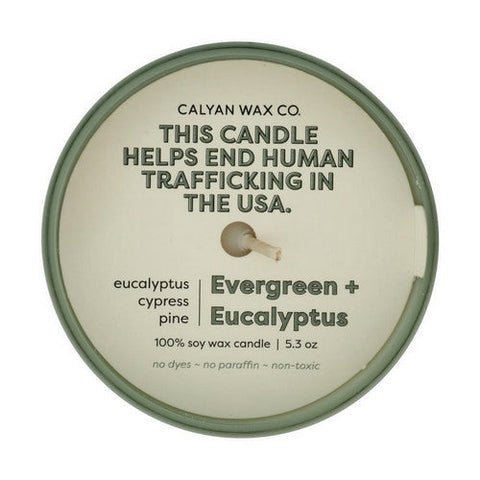 Calyan Wax Co, Evergreen Plus Eucalyptus Soy Candle, 5.3 Oz (Case Of 6)