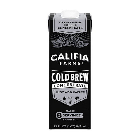 Califia Farms, Concentrated Cold Brew Coffee, 32 Oz (Case Of 6) Califia Farms