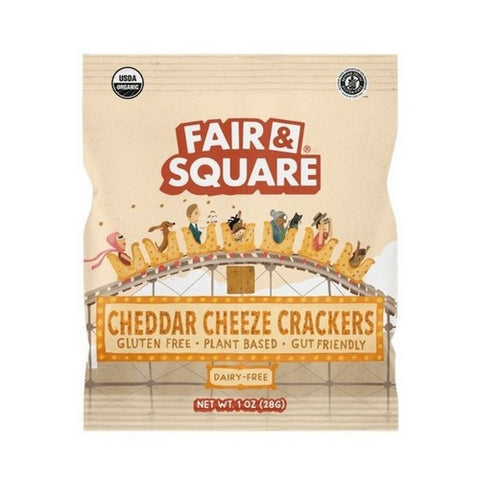 Fair And Square, Crackers Cheddar Cheese, 1 Oz (Case Of 18)