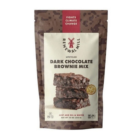 Renewal Mill, Upcycled Dark Chocolate Brownie Mix, 18 Oz (Case Of 6)