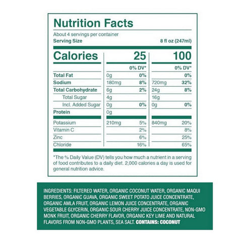 Berri Lyte, Plant Based Electrolyte Solution Organic Cherry, 1 Litre (Case Of 6)