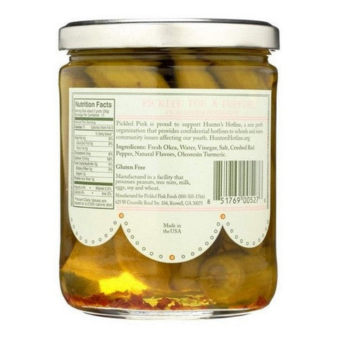 Pickled Pink, Pickled Pink Smokin Okra, 16 Oz (Case Of 6) Pickled Pink