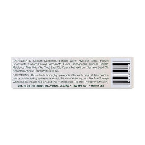 Tea Tree Therapy, Tea Tree Toothpaste With Baking Soda Fluoride Free, 5 Oz Tea Tree Therapy