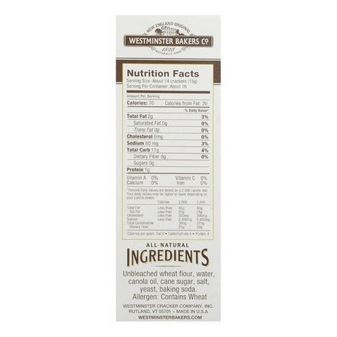 Westminster Bakers Co., Westminster Bakers Co Crackers, 8 Oz (Case Of 12)