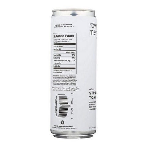 Rowdy Mermaid, Organic Strawberry Tonic, 12 Oz (Case Of 12)