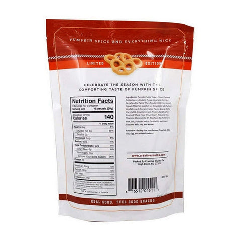 Creative Snacks, Pretzels Pumpkin Spice Yog, 9 Oz (Case Of 6) Creative Snacks
