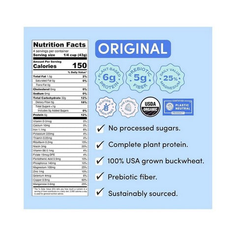 Lil Bucks, Original Buckwheat Sprouted Crunch, 6 Oz (Case Of 6)