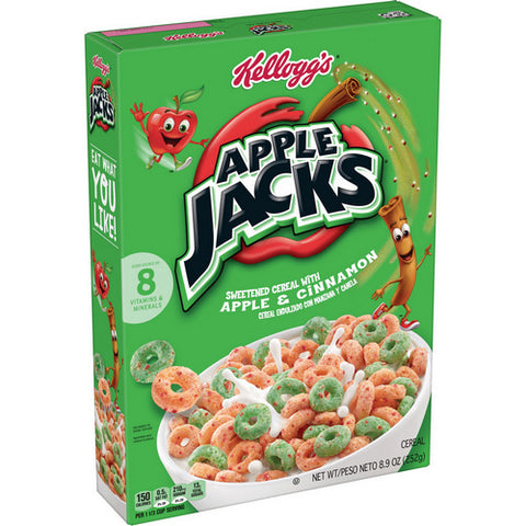 Kellogg's, Apple Jacks Cereal, 8.9 Oz (Case Of 18)