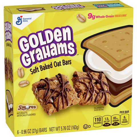 General Mills, Golden Grahams Smores Soft Baked Oat Bars, 5.76 Oz (Case Of 5)