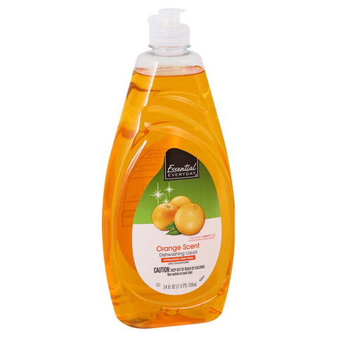 Essential Everyday, Dishwashing Liquid Antibacterial Hand Soap Orange Scent Ultra Concentrated, 24 Oz (Case Of 9)