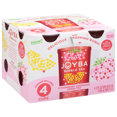 Joyba, Bubble Green Tea Strawberry Lemonade, 48 Oz (Case Of 4)