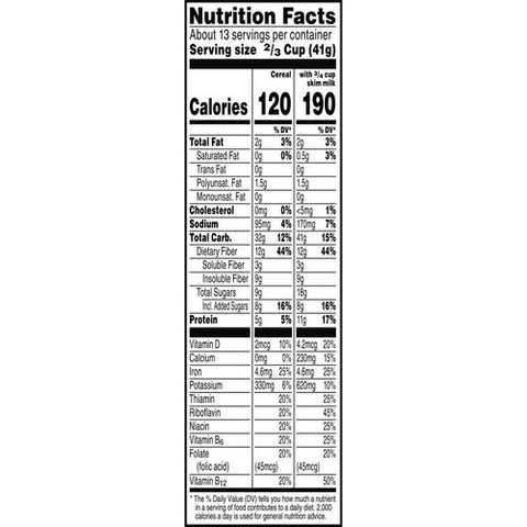 Kellogg's, Original All Bran Cereal, 18.6 Oz (Case Of 8)