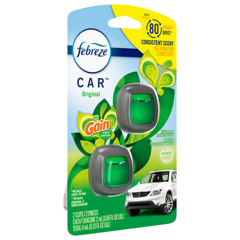 Febreze, Car Air Freshener Vent Clip Gain Original Scent, 0.13 Oz (Case Of 8)