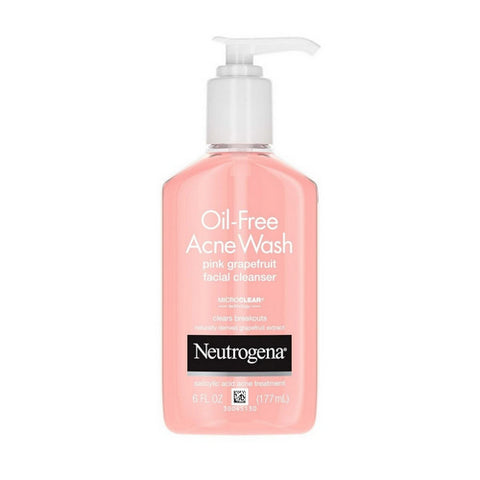 Neutrogena, Pink Grapefruit Oil Free Acne Wash Facial Cleanser, 6 Oz (Case Of 3)
