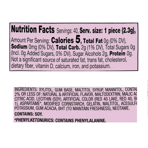 Ice Breakers, Ice Cubes Raspberry Sorbet Sugar Free Chewing Gum, 3.24 Oz (Case Of 6)