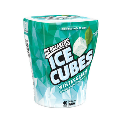 Ice Breakers, Cubes Wintergreen Sugar Free Gum, 3.24 Oz (Case Of 6)