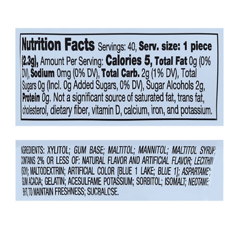 Ice Breakers, Ice Cubes Peppermint Sugar Free Gum, 40 Count (Case Of 6)