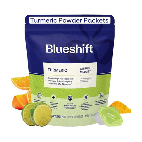 Blueshift Nutrition, Blueshift Turmeric Curcumin Drink Mix, 2.03 Oz X 14 Count