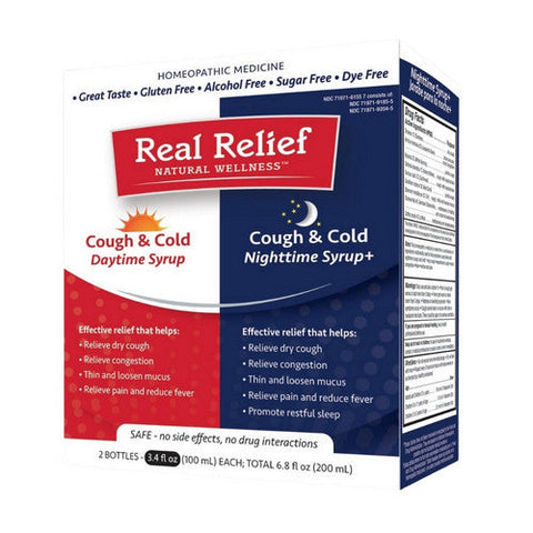 Homeolab, Real Relief Cough And Cold Day Night Combo, 2 Count Homeolab