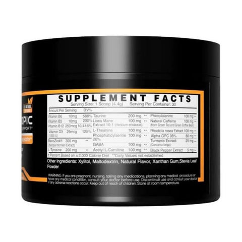 EC Sports, Brain Boost No Tropic Powder Tropical, 133 Grams