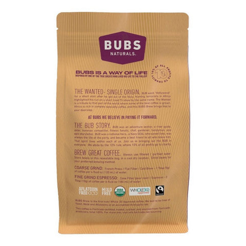 Bubs Naturals, Wanted Coffee Medium Roast Ground, 12 Oz