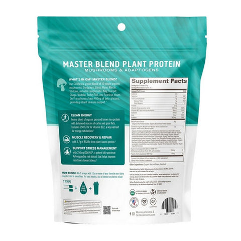 Om Mushrooms, Master Blend Unsweetened Protein, 484 Grams
