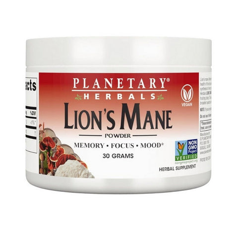 Planetary Herbals, Lion's Mane Capsules, 30 Grams