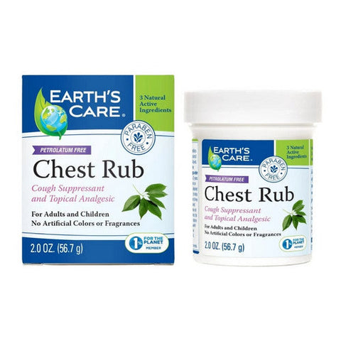 Earth's Care, Earth's Care Chest Rub, 2 Oz Earth's Care