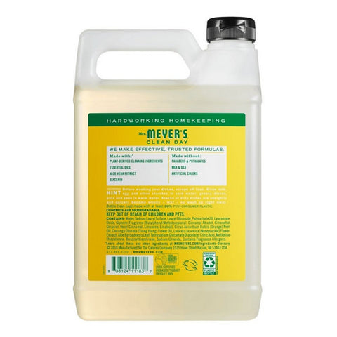 Mrs. Meyers Clean Day, Honeysuckle Dish Soap Refill, 48 Oz